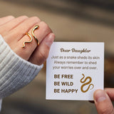 Snake Shape 18K Gold-Plated Bypass Ring 