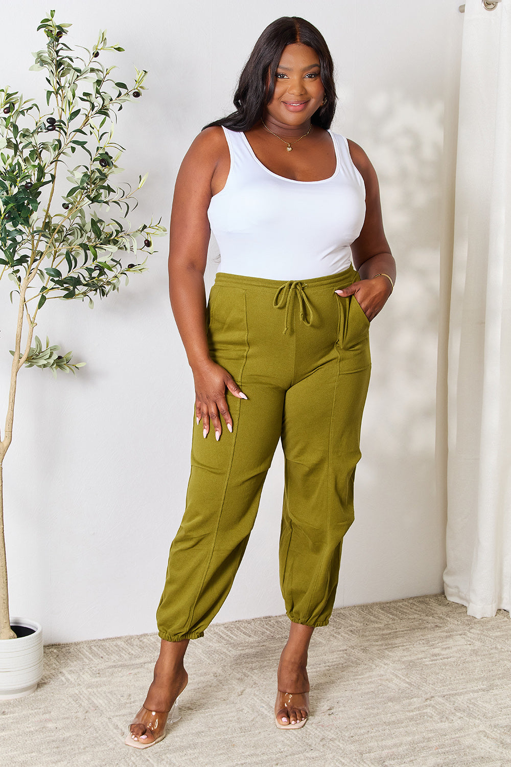 Culture Code Full Size Drawstring Sweatpants with pockets 