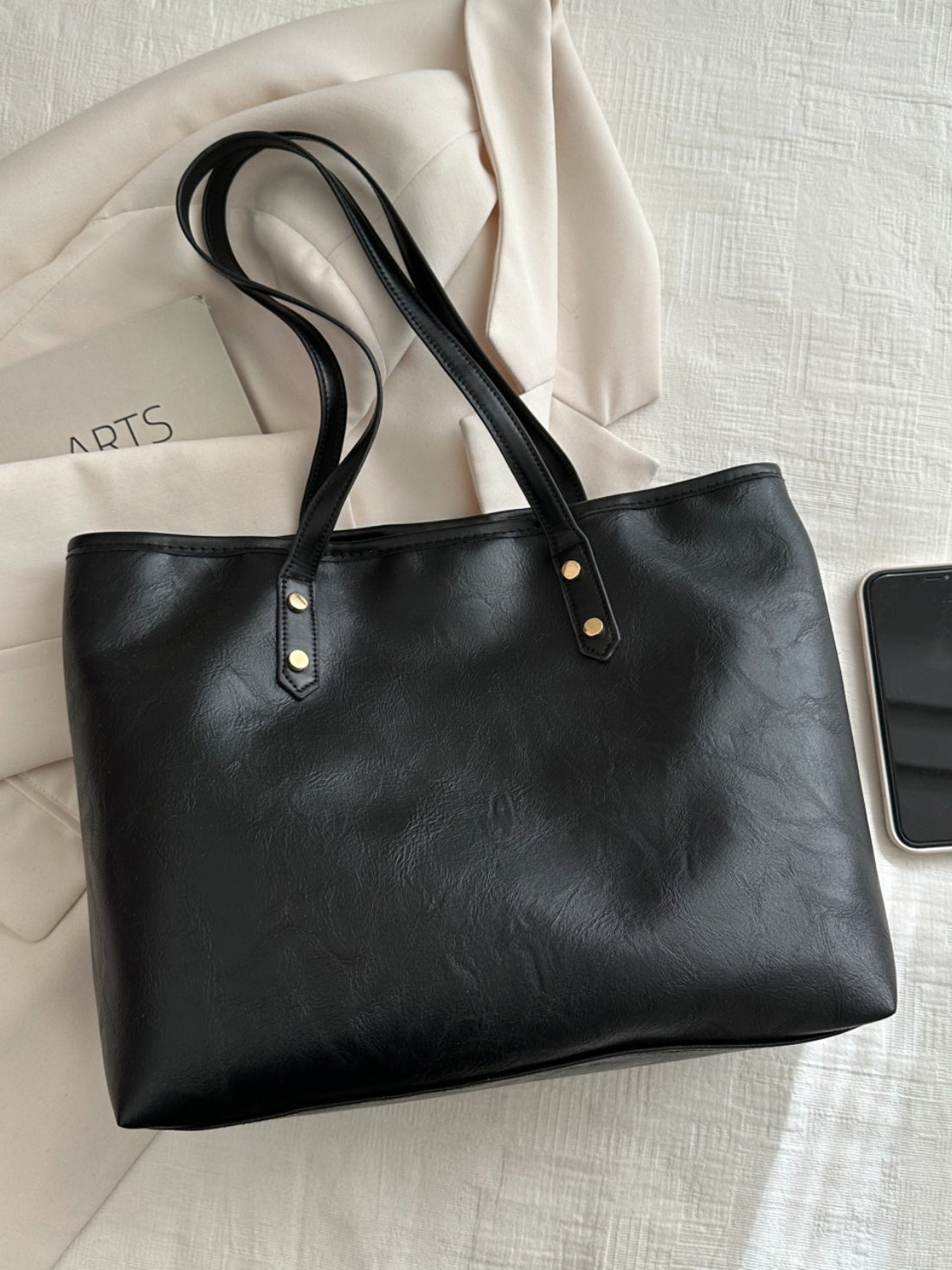 PU Leather Medium Shoulder Bag 