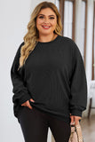 Plus Size Round Neck Dropped Shoulder Sweatshirt 
