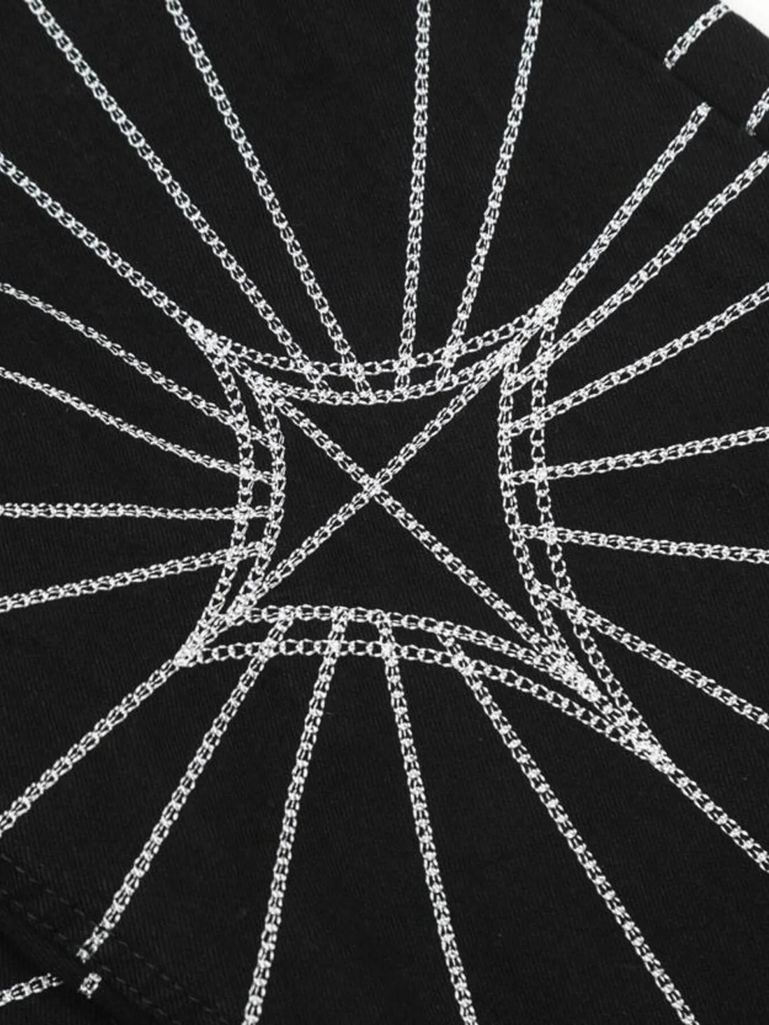 Men's Spider Web Embroidered Flared Jeans 