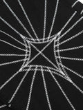 Men's Spider Web Embroidered Flared Jeans 
