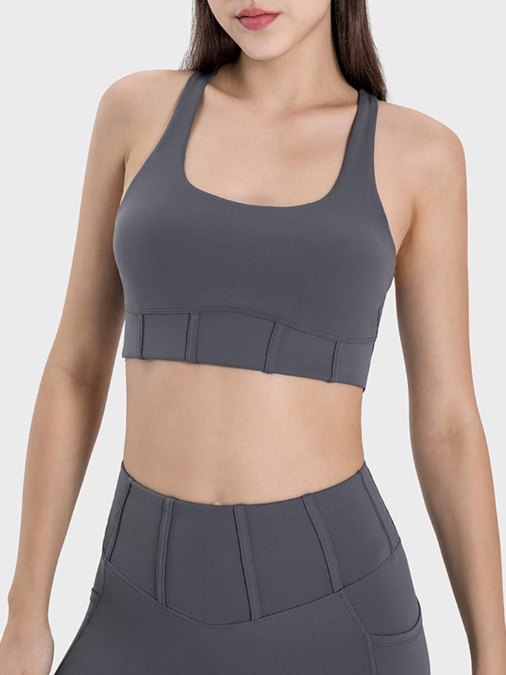 Millennia Square Neck Wide Strap Active Tank 