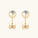 Moissanite 925 Sterling Silver Stud Earrings 