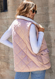 Fuzzy Zip Up Vest Coat with Pockets 