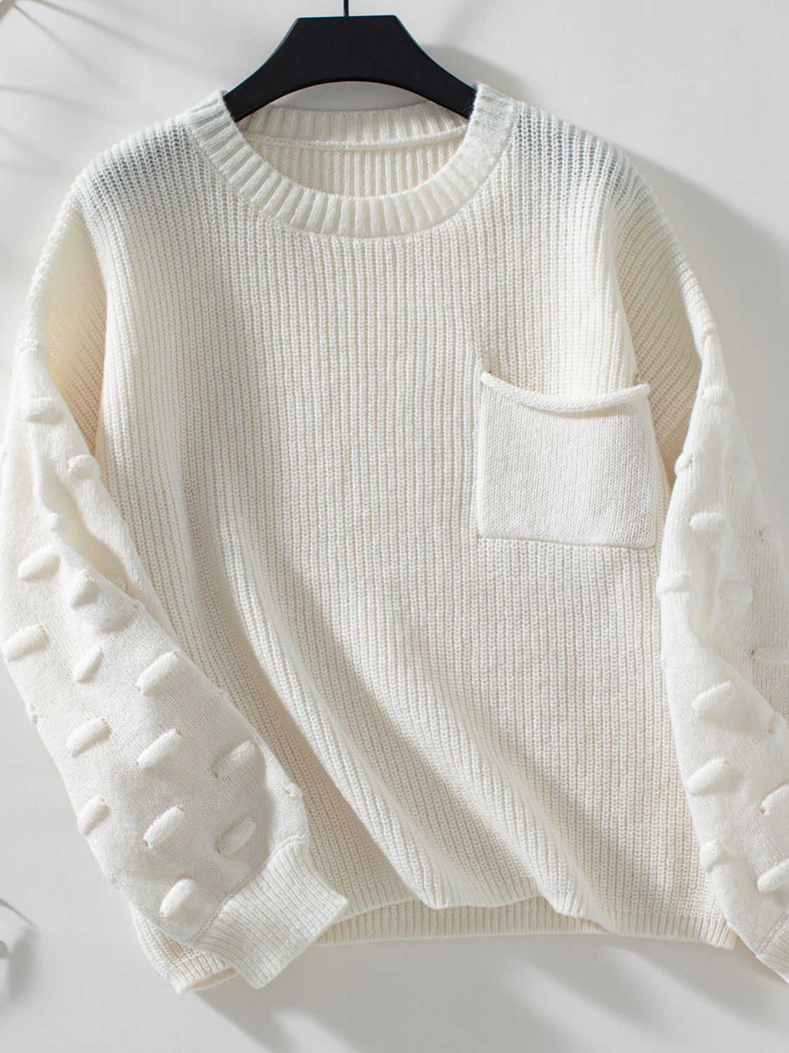 Round Neck Drop Shoulder Sweater 