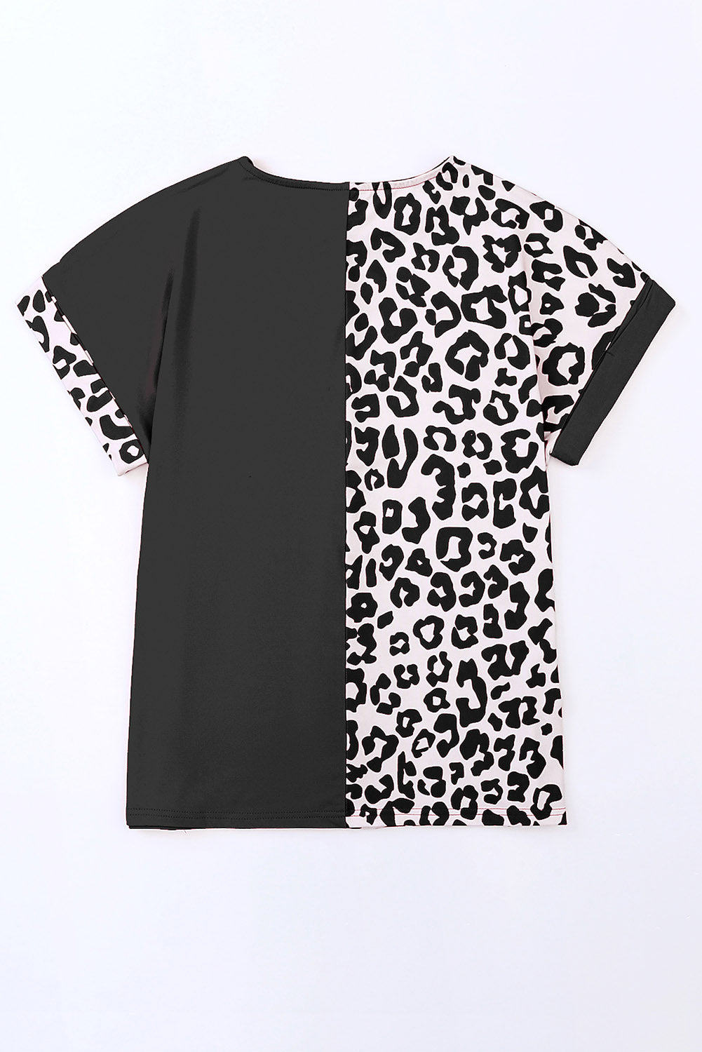 Plus Size Leopard Round Neck T-Shirt 