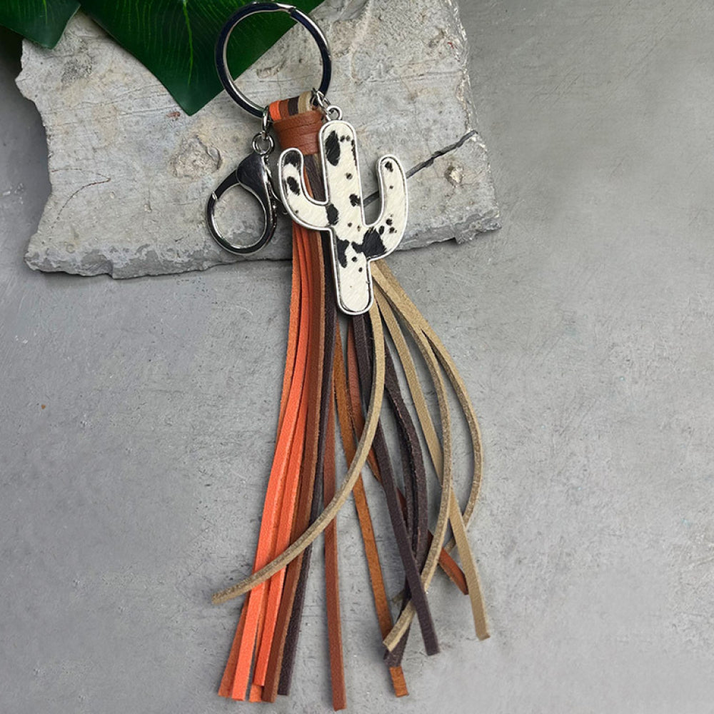 Cactus Keychain with Tassel 