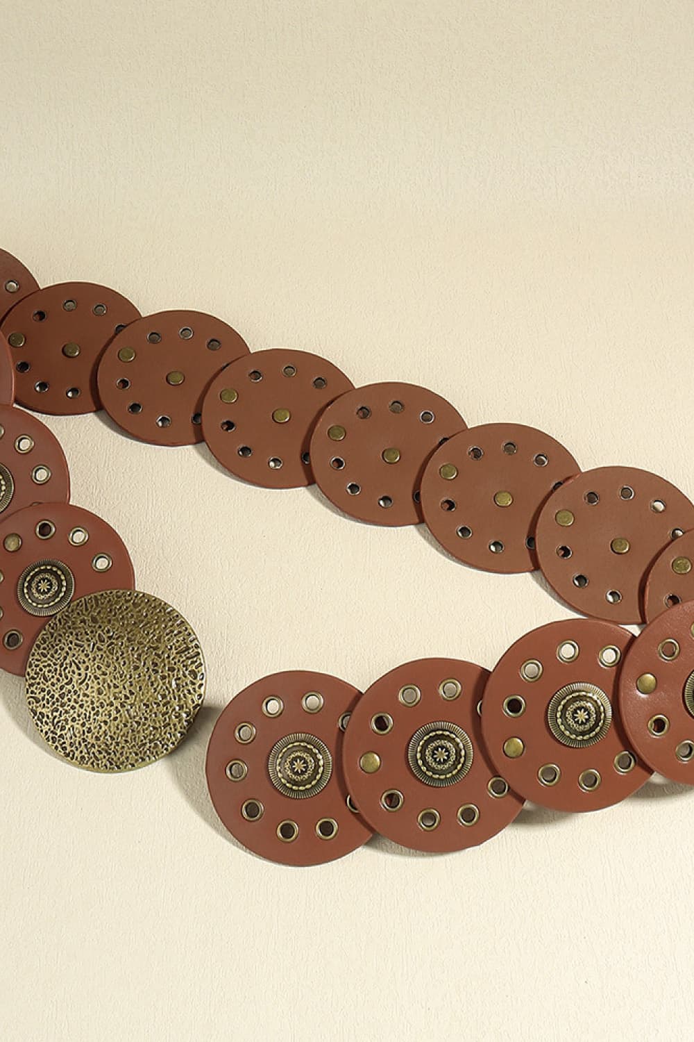 Round Shape PU Leather Belt 