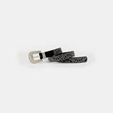 Studded Rhinestone PU Leather Belt 