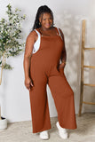 Double Take Full Size Wide Strap Overall with Pockets 