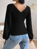 Honey V-Neck Long Sleeve T-Shirt 