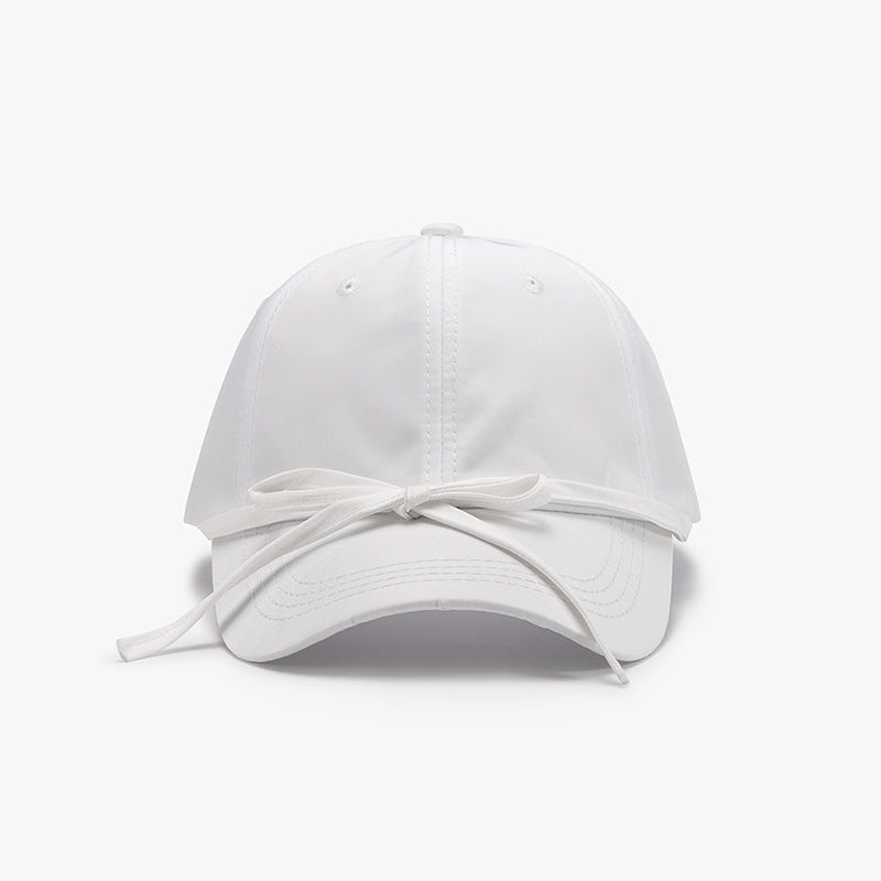 Tied Bow Cotton Baseball Cap 