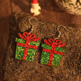 Sequin Gift Box PU Leather Earrings 