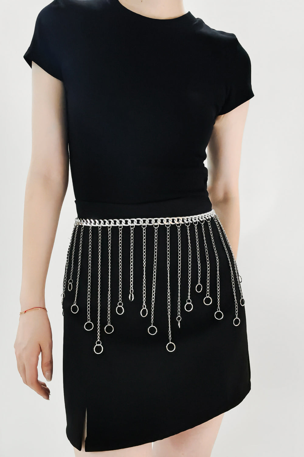 Fringe Chain Alloy Belt 