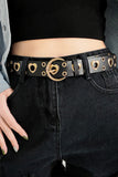 Heart Shape Alloy Detail PU Leather Belt 