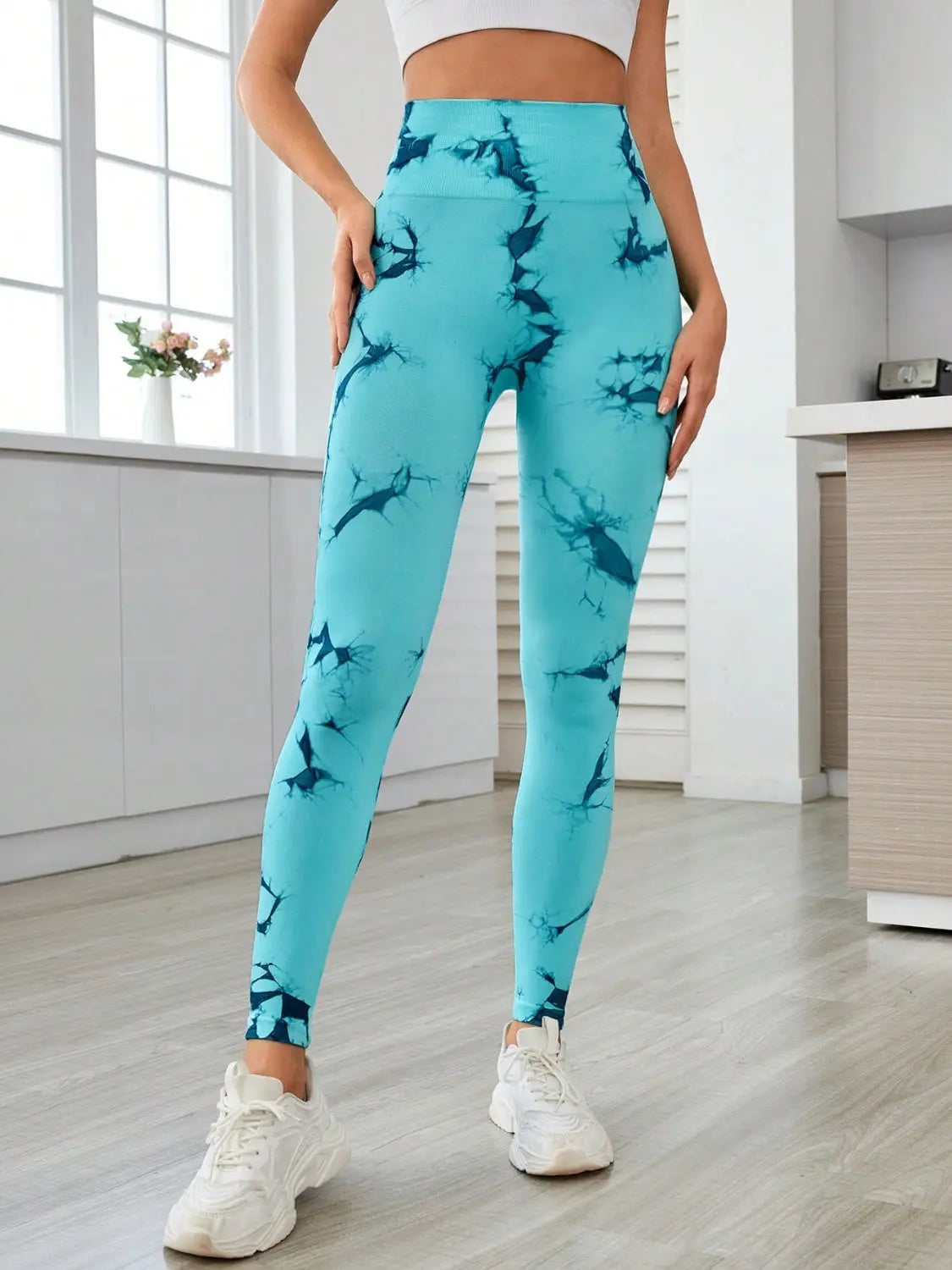 Printed High Waist Active Leggings 