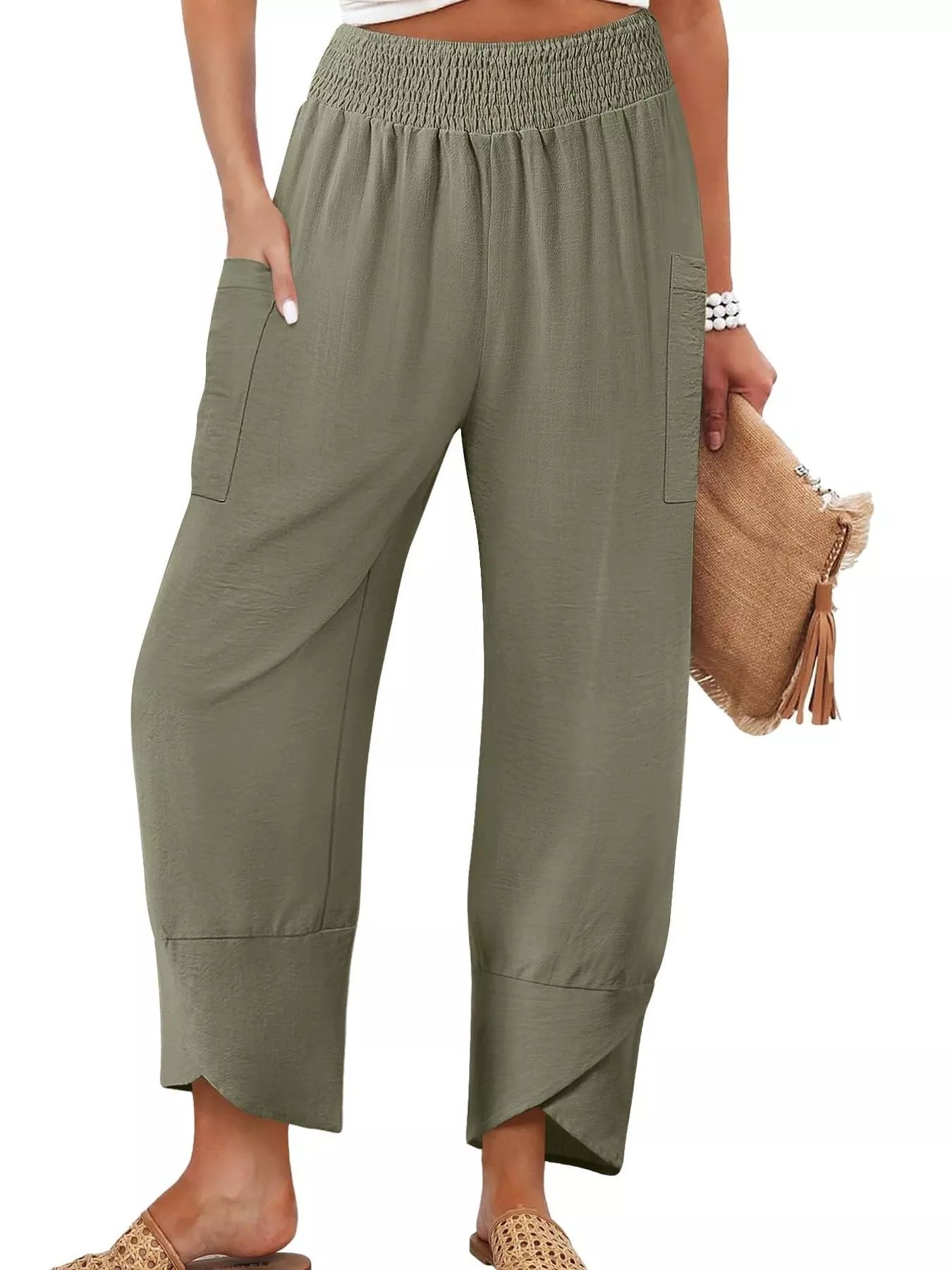Elastic Waist Pants 