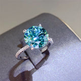 5 Carat Moissanite Zircon 925 Sterling Silver Ring 