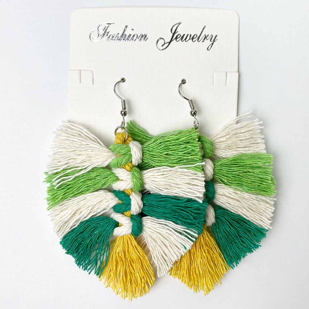 Fringe Detail Dangle Earrings 