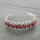 Artificial Turquoise Alloy Open Bracelet 