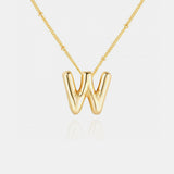 Gold-Plated Bubble Initial Necklace 