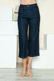 Judy Blue Full Size Side Seam Braid Detail Crop Wide Leg Jeans 