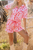 Cowgirl Boots Printed Shirt and Shorts Set Lingerie & Nightwear