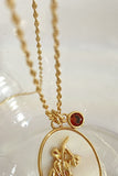 Flower Shell Pendant Copper Necklace 