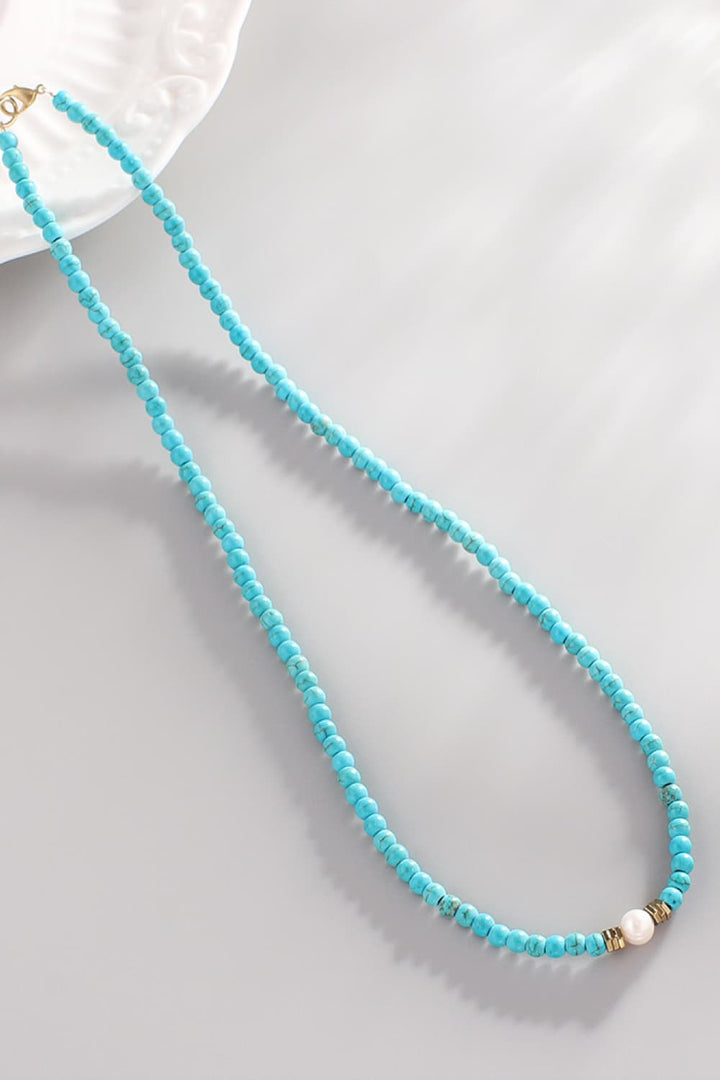 Turquoise & Pearl Necklace 