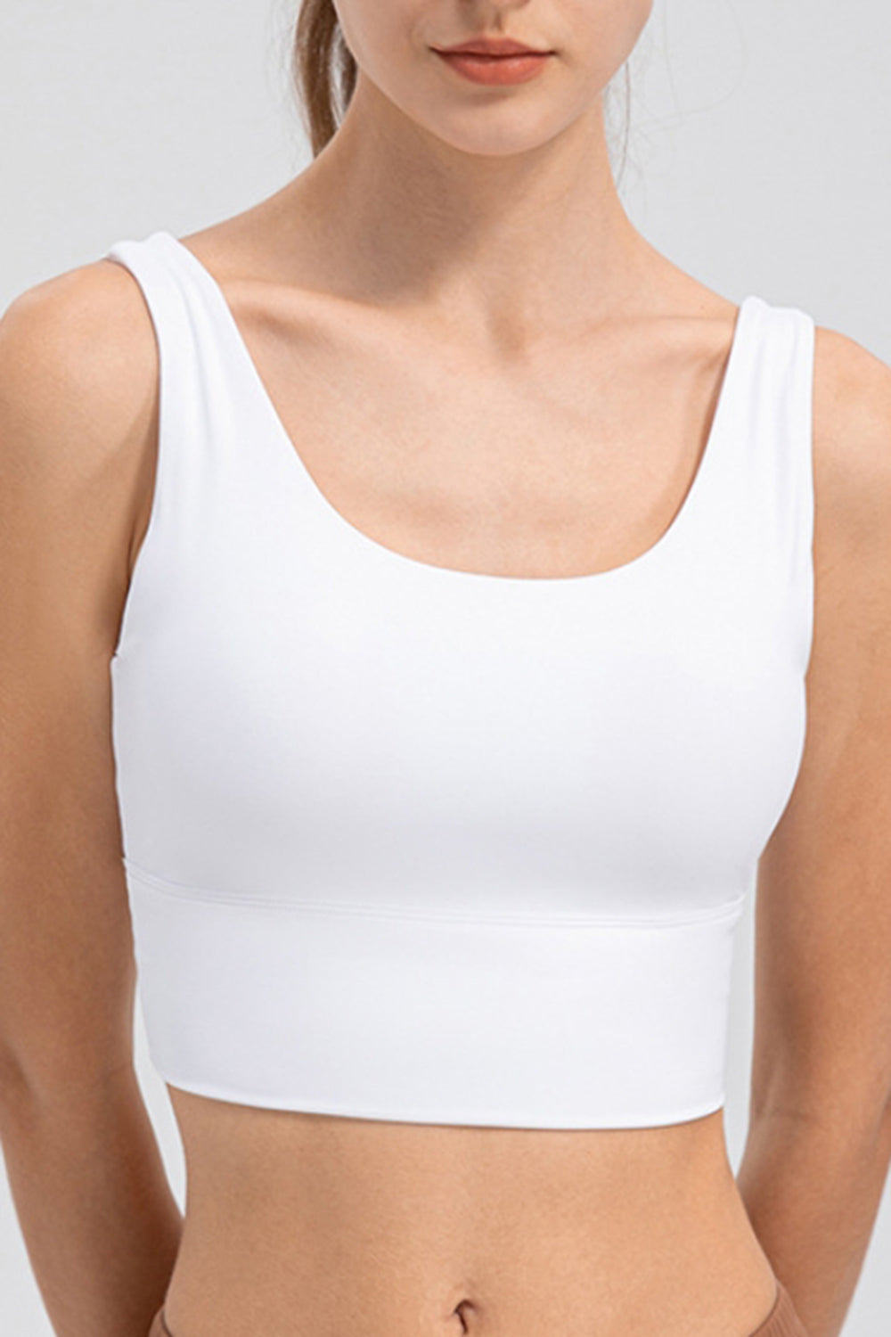 Scoop Neck Wide Strap Active Tank 