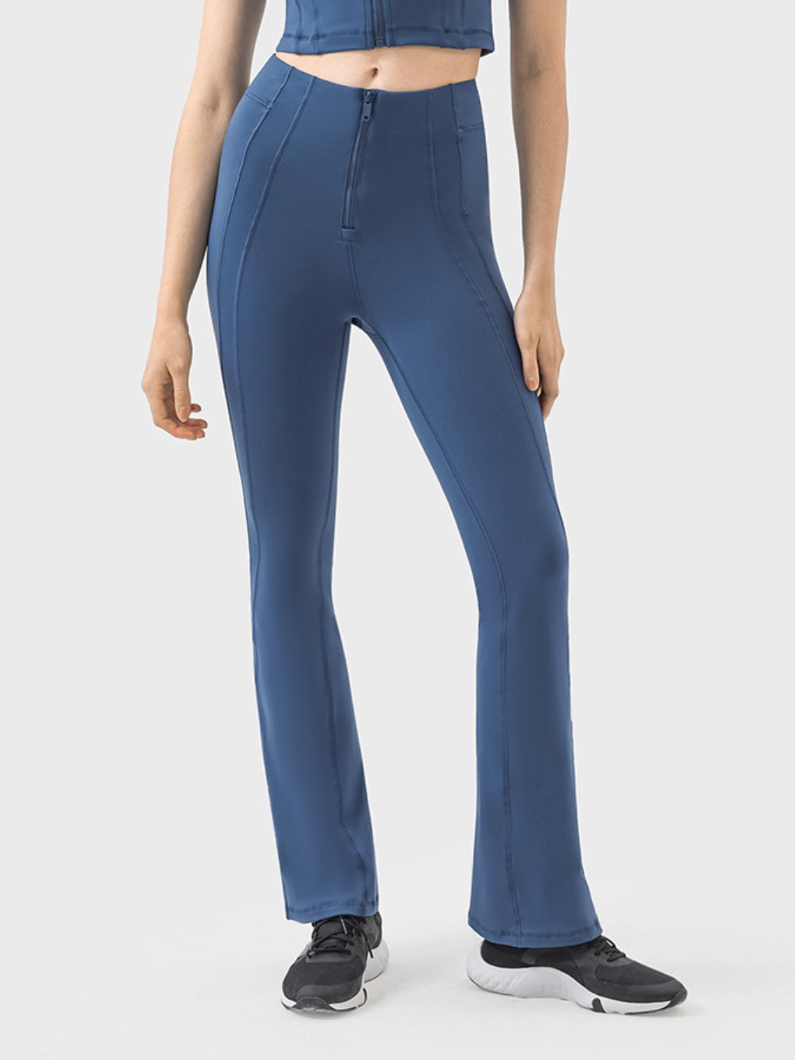 Millennia Zipper Detail High Waist Active Pants 