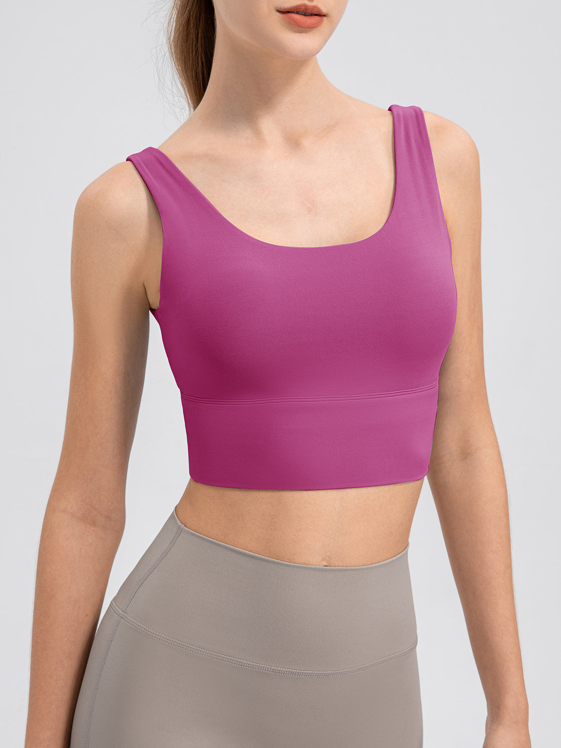 Scoop Neck Wide Strap Active Tank 