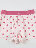 Heart Print Top and Shorts Loungewear Set Lingerie & Nightwear