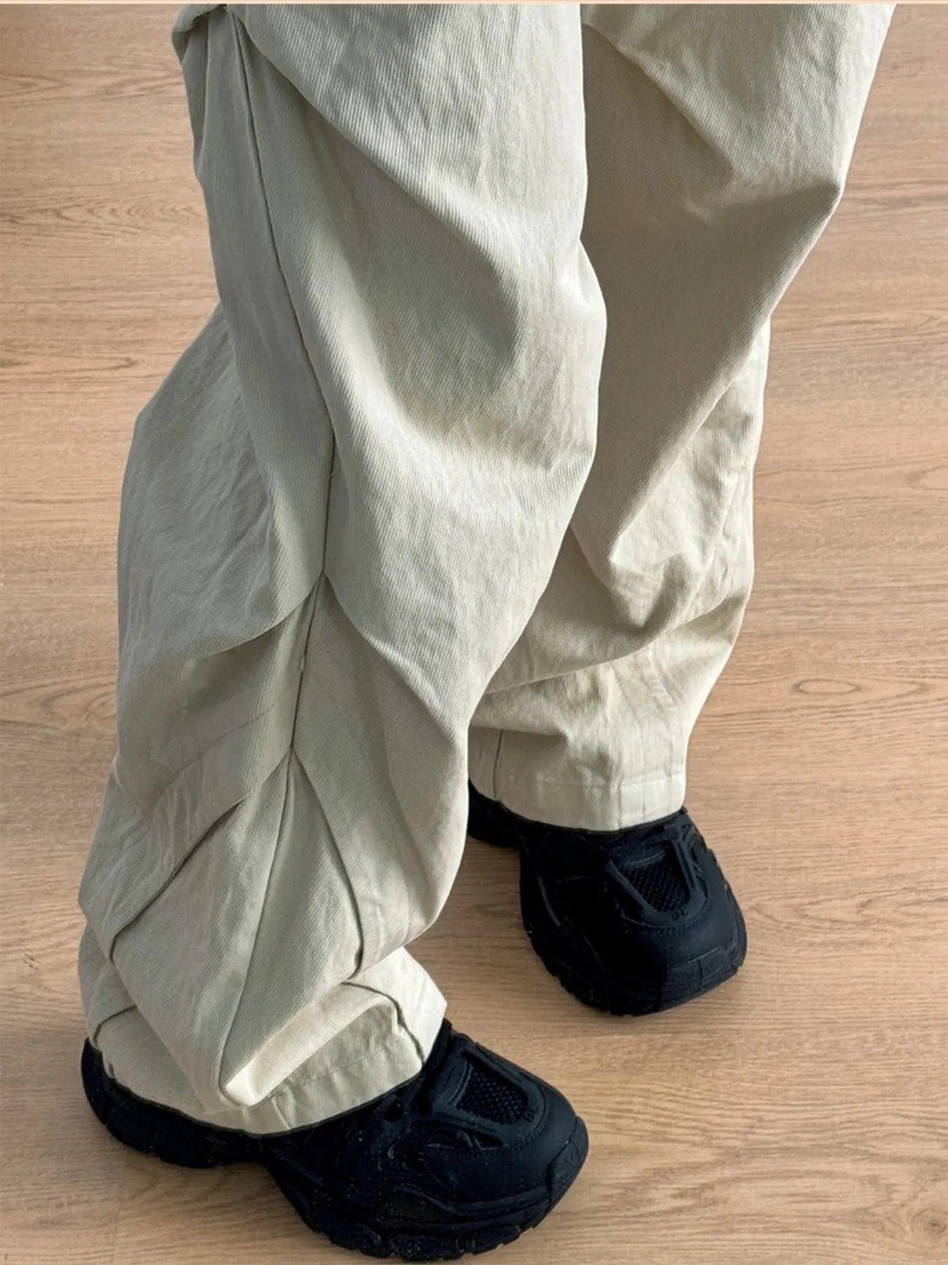 High-Waisted Zip Front Cargo Pants 