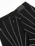Men's Spider Web Embroidered Flared Jeans 
