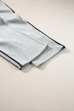 Side Striped Round Neck Top and Pants Active Set 