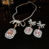 Alloy Crystal Geometric Pendant Necklace 