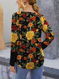 FAM-FAM Printed Round Neck Long Sleeve T-Shirt 