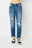 Judy Blue Full Size Queen Of Hearts Coin Pocket BF Jeans 