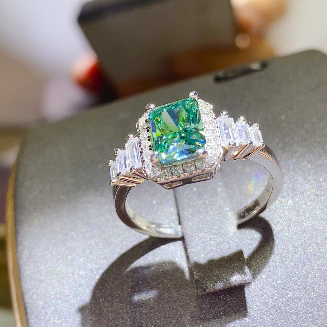 2 Carat Moissanite 925 Sterling Silver Ring 