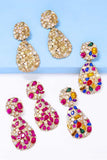 Teardrop Shape Zinc Alloy Dangle Earrings 