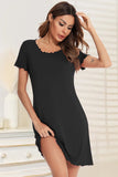 Round Neck Short Sleeve Lounge Dress 