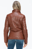 Snobbish Pocketed Zip Up Turtleneck Puffer Jacket 