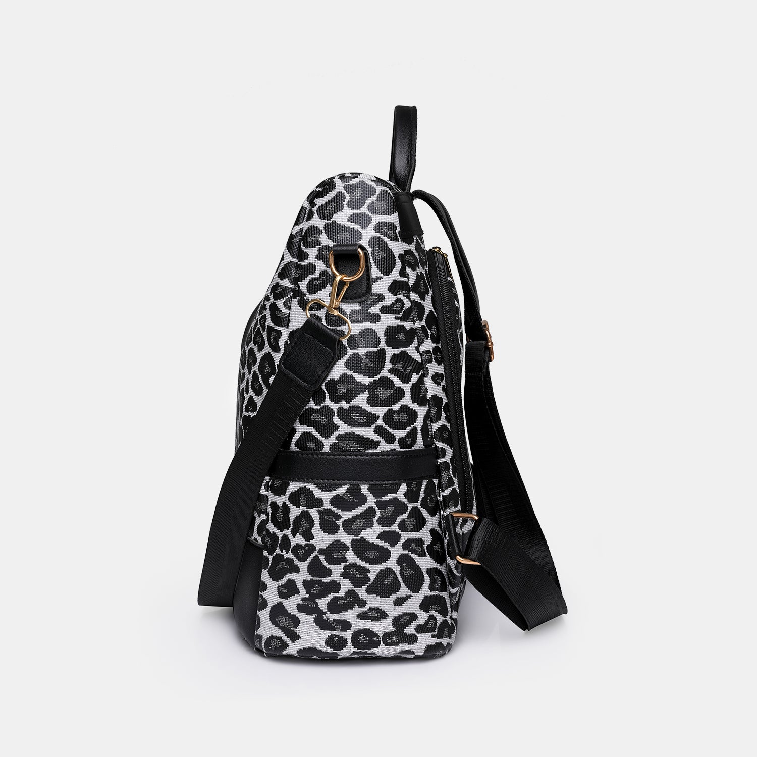 Leopard PU Leather Backpack Bag 