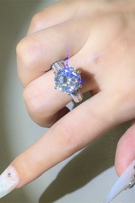 5 Carat Moissanite 925 Sterling Silver Ring 