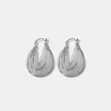 Copper Glass Stone U Shape Earrings 
