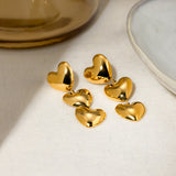 Stainless Steel Heart Earrings 