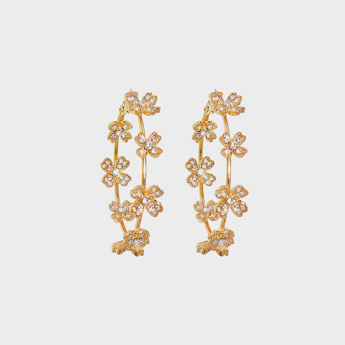 Circle Shape Rhinestone Alloy Earrings 