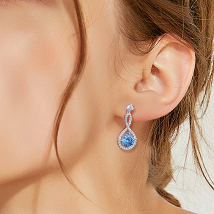 1 Carat Moissanite 925 Sterling Silver Earrings 